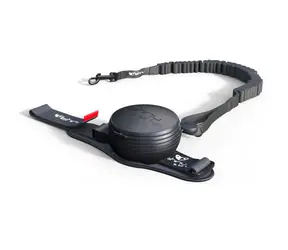 Lishinu3 Smycz na bungee czarna - rozmiar M (8-12kg) / Smycz samozwijająca bez użycia rąk z liną