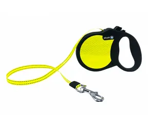 Smycz Alcott Visibility neonowo żółto-czarna - rozmiar L