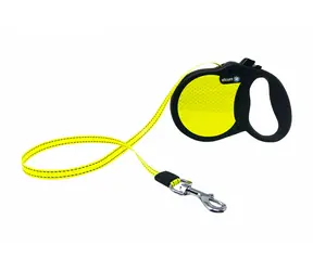 Smycz Alcott Visibility neonowo żółto-czarna - rozmiar M
