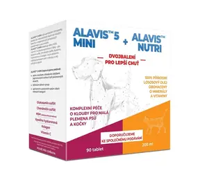 ALAVIS 5 MINI 60 kapsułek + ALAVIS Nutri 200ml / Kompleksowe odżywianie stawów dla psów i kotów małych ras
