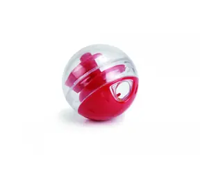 Beeztees Twirly Plastikowa kulka na smakołyki dla kota, czerwona 5,5 cm