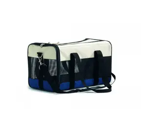 Beeztees Torba podróżna kremowoniebieska 43x25x27cm