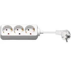 Przedłużacz MicroConnect 3 gniazda 3M biały