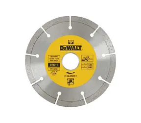 DeWalt DT3711 / Segmentowana tarcza diamentowa / Średnica 125 x 22,2 mm / Szerokość 1,8 mm / Liczba segmentów 9