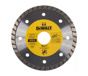 DeWalt DT3712 / Tarcza diamentowa Turbo / Średnica 125x22,2 mm / Szerokość 2,2 mm