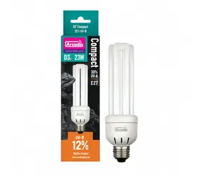 Kompaktowa lampa dla gadów Arcadia D3+ 23W 12,0 UVB