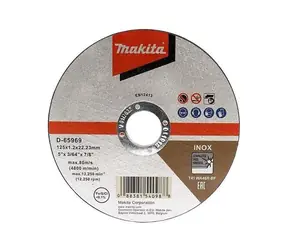 Makita D-65969-12 Tarcza tnąca do stali nierdzewnej 125 x 1,2 x 22,2 mm / 12 szt.