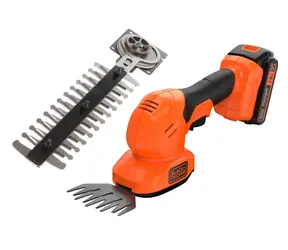 Black&Decker BDBCSS18B / Akumulatorowe nożyce do trawy i krzewów / 18V / 1,3Ah / Zasięg 100 mm 