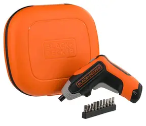 Black&Decker BCF611CK / Wkrętarka akumulatorowa / 3,6V / 1,5Ah / 180 obr./min / Mocowanie sześciokątne 1|4" / 5,5 Nm