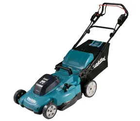 Makita DLM539PT2 / Kosiarka akumulatorowa / 2x 18V / 3000 obr./min / do 800 m2 / pole widzenia 53 cm / kosz 70 l / 2x 5,0 Ah