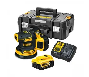 DeWalt DCW200P2 / Akumulatorowa szlifierka wibracyjna / 18 V / 2x 5,0 Ah / 12 000-14 000 oscylacji-min / Oscylacja 1,6 mm 