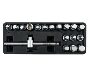 YATO YT-0599 / Zestaw kluczy nasadowych do korków miski olejowej silnika 18 szt.