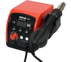 YATO YT-82457 / Stacja lutownicza na gorące powietrze z wyświetlaczem LED / 750W / 100 - 500°C