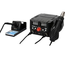 YATO YT-82458 / Stacja lutownicza 2 w 1 z wyświetlaczem LED / 750W i 75W / 100 - 480°C / 200 - 480°C