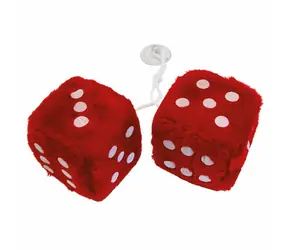 Kostki dekoracyjne Carpoint Plush - czerwone