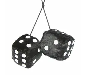 Kostki dekoracyjne Carpoint Plush - czarne