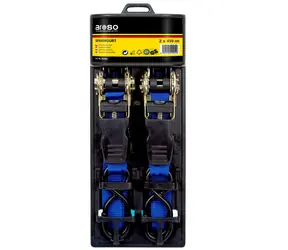 Aroso Taśmy zaciskowe z grzechotką i haczykami 2 szt. 25mm x 4,50m