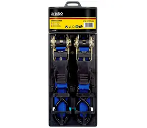 Pasy mocujące Aroso z grzechotką i hakami 2 szt. 400daN 30mm x 4,9m