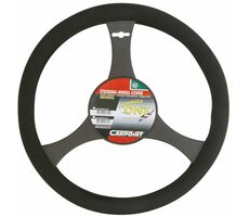 Osłona kierownicy Carpoint 38cm - tekstylna/czarna