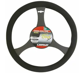 Osłona kierownicy Carpoint 38cm - tekstylna/czarna