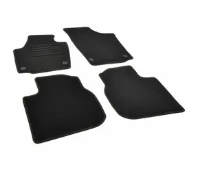 Aroso 720536 Dywaniki tekstylne precyzyjne czarne - czarne przeszycia - Seat Toledo IV (Type KG) (2012-2019) 5-miejscowy