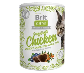 Brit Care Cat Snack Superfruits Kurczak 100 g / Przysmak z dodatkiem „Superowoców” bezzbożowy do sterylizacji 