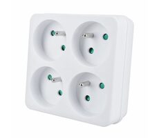 Puszka przyłączeniowa Solight 4 x 10A biała