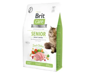 Brit Care Cat Grain Free Senior Weight Control 2 kg / Kompletna karma dla starszych kotów (NAD 7 lat)