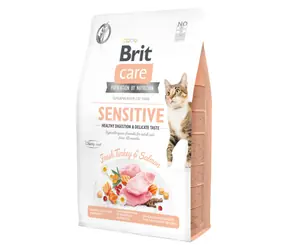 Brit Care Cat Bezziarnista Sensitive Zdrowe trawienie i delikatny smak 2 kg / Koty z wrażliwym trawieniem