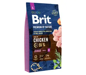Brit Premium by Nature Junior S 8 kg / Kompletna karma dla psów / dla młodych psów (1-12 miesięcy) / 1-10 kg 
