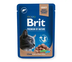 Brit Premium Cat Pouchs Wątróbka sterylizowana 100 g / Woreczki dla kotów