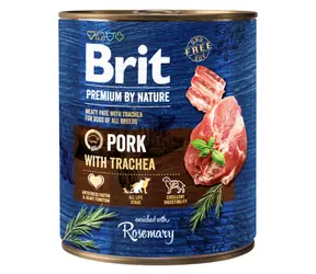 Brit Premium by Nature Wieprzowina z tchawicą 800 g / Puszka dla psów / Pasztet mięsny z tchawicą dla psów