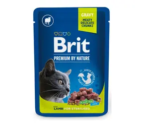 Brit Premium Cat Pouches Jagnięcina do sterylizacji 100 g / Torebki dla kotów