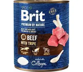 Brit Premium by Nature Wołowina z Flakami 800 g / Puszka dla psów / Pasztet mięsny ze flakami