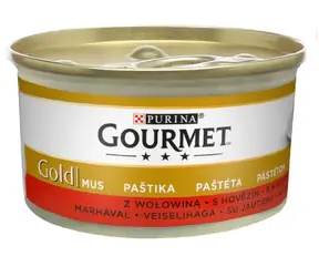 PURINA GOURMET GOLD pasztet wołowy 85 g / Karma konserwowa dla kotów