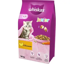 Pellet Whiskas Junior z kurczakiem 14 kg / dla kociąt