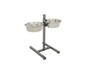 TRIXIE 24922 Drążek dla psa / wysokość 50cm / 2x miska 2,8l/24cm