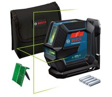 BOSCH GLL 2-15 G / Laser liniowy / do 15 m / samopoziomujący / IP 64 / 4X 1,5 V LR6 (AA) 