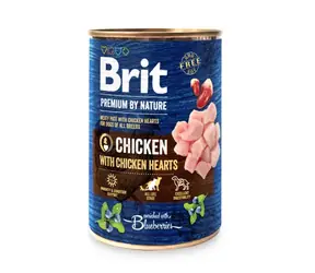 Brit Premium by Nature Kurczak z sercami 400 g / Puszka dla psów / Kurczak z sercami
