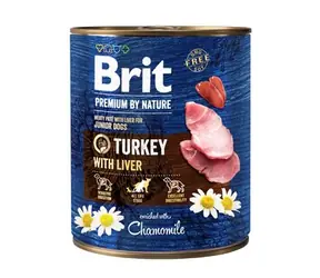 Brit Premium By Nature Turkey&Live 800 g / puszka dla psów 