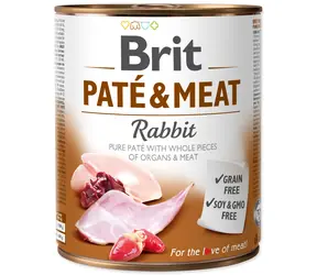 Brit Paté & Meat Rabbit 800 g / Puszka dla psów / Mięso królicze