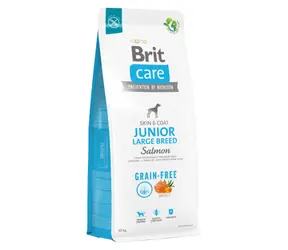 Brit Care Dog Grain-Free Junior Large łosoś 12kg / Granulat dla młodych psów / bez zbóż / od 3 miesiąca do 2 lat