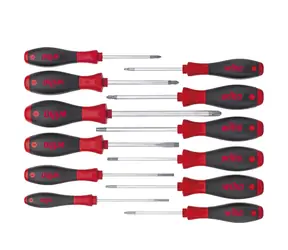 Wiha 41002 Zestaw wkrętaków SoftFinish 12 szt. / Phillips / Flat / Pozidriv / TORX