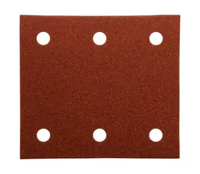 Makita P-33118 / Papier ścierny do drewna, metalu i kamienia / Rzep / Ziarnistość 100 / Wymiary 114x102 mm / perforowany / 10 szt