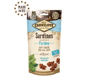 CARNILOVE Cat Półwilgotna przekąska Sardynka i pietruszka 50g / Półmiękka przysmak dla kotów 