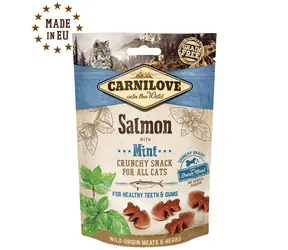 CARNILOVE Cat Crunchy Snack Łosoś i Mięta 50 g / Chrupiący przysmak dla kotów