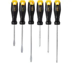 Deli Tools EDL620006 Zestaw śrubokrętów z magnesem / 3x płaski / 3x krzyżakowy