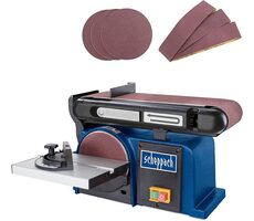 Scheppach BTS 900 / Szlifierka kombinowana / taśmowa i czołowa / 370W / 7,3m/s / 2850 obr./min / tarcza 150mm / 230V
