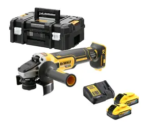 DeWalt DCG405H2T / Akumulatorowa szlifierka kątowa / 1000 W / Średnica tarczy 123mm / 9000 obr./min / 18 V / 2x akumulatory 5Ah  