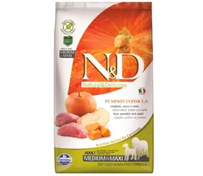 N&D Grain Free Pumpkin Adult Średni/Duży Dzik & Apple 12kg / Karma dla dorosłych psów średnich i dużych ras